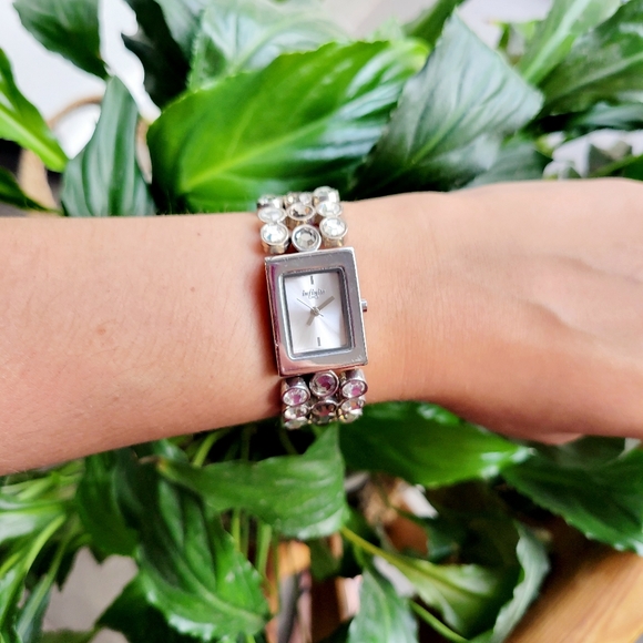 Classic Infinite Rhinestone Silver Watch - Picture 1 of 10